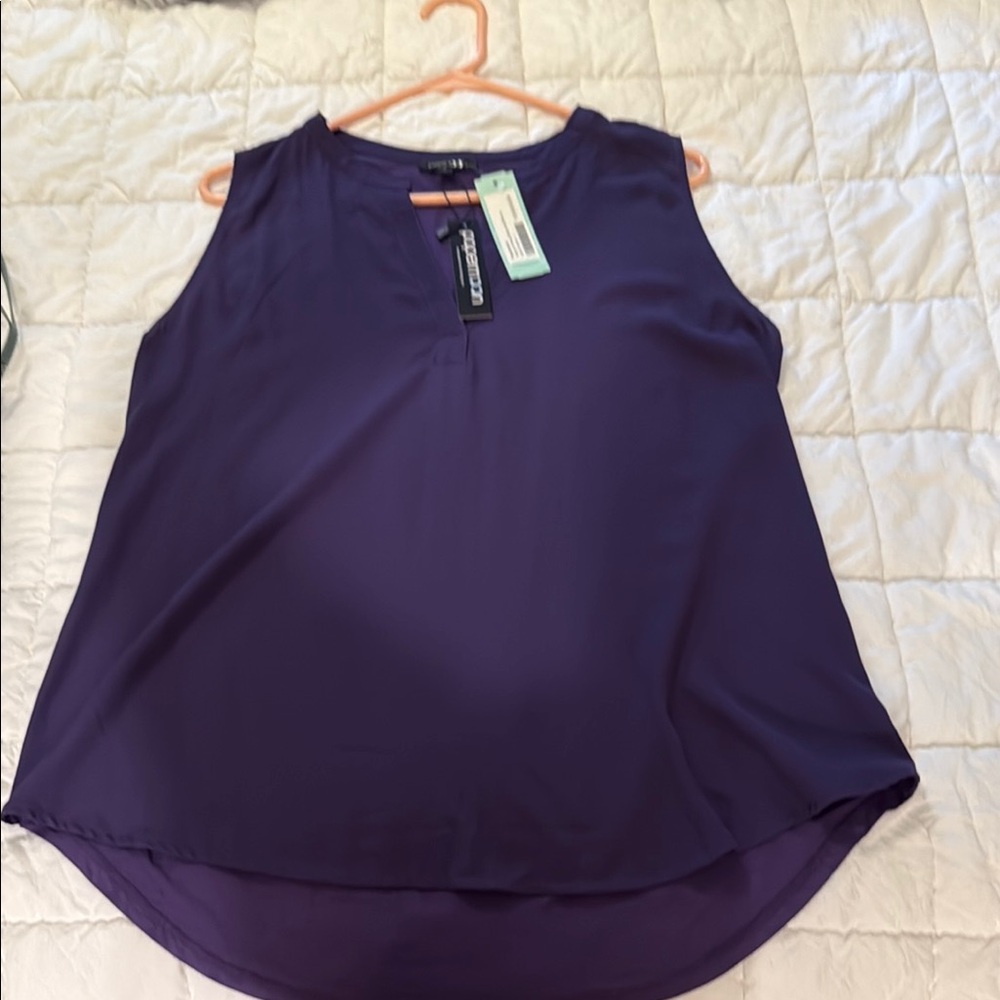 Papermoon Purple Relaxed Sleeveless Tank Top